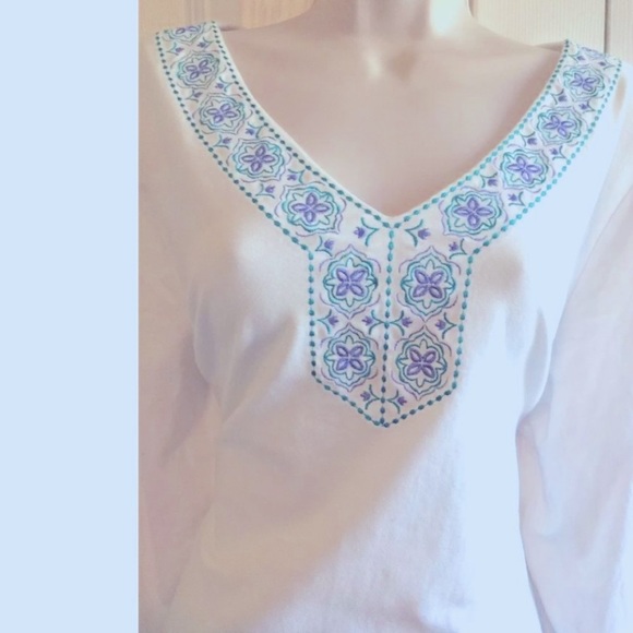 Toffee & Apple Tunic V-Neckline Blouse SZ XXL NWT - Picture 3 of 5